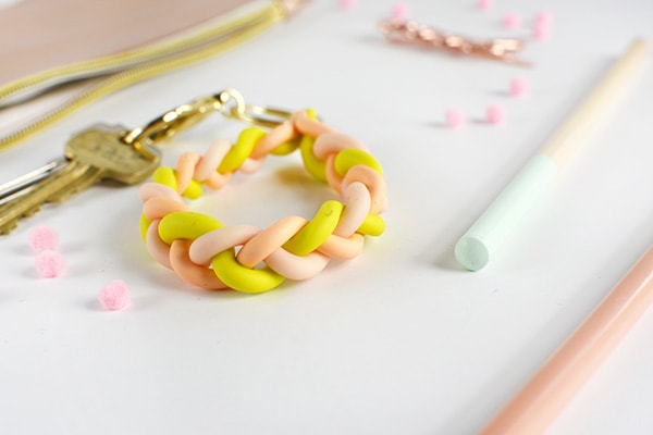 Create a simple DIY Clay Braided Keychain, Delineate Your Dwelling