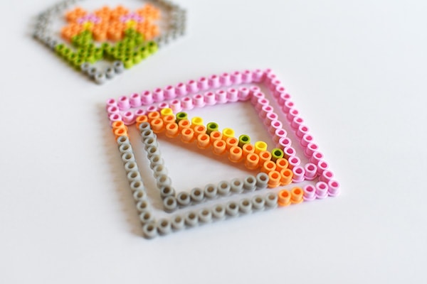 Colorful Perler Bead Coasters