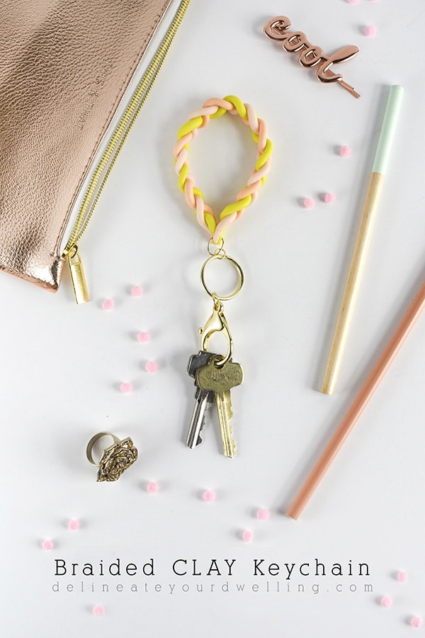 Create a simple DIY Clay Braided Keychain, Delineate Your Dwelling
