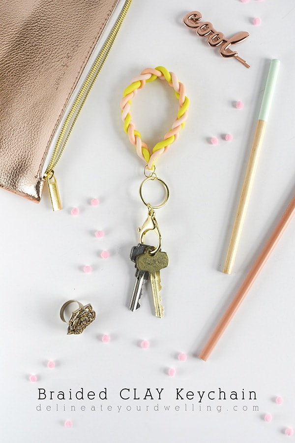 DIY Clay Braided Keychain