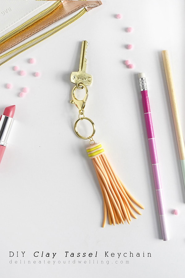 Clay Tassel Keychain