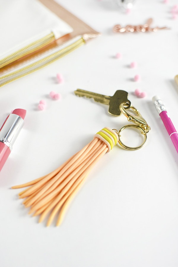 Clay Tassel Keychain