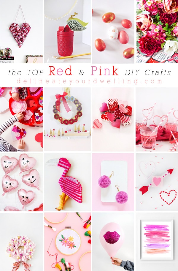 The top Red and Pink DIY craft projects