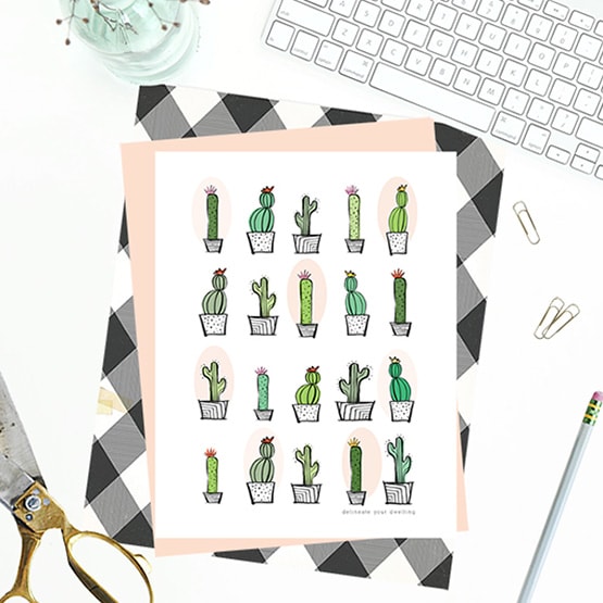 1 FREE PRINTABLE Cactus Print