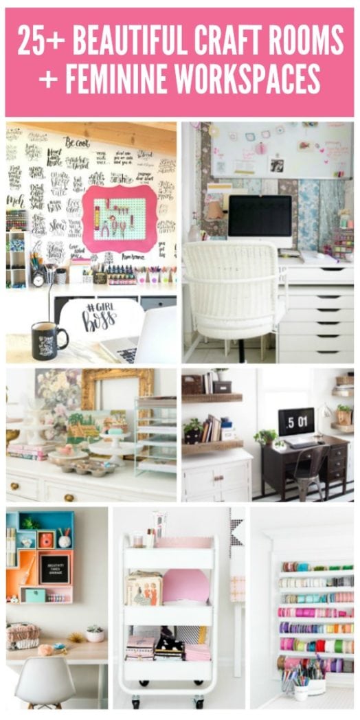 25+ Beautiful Craft Rooms + Workspaces