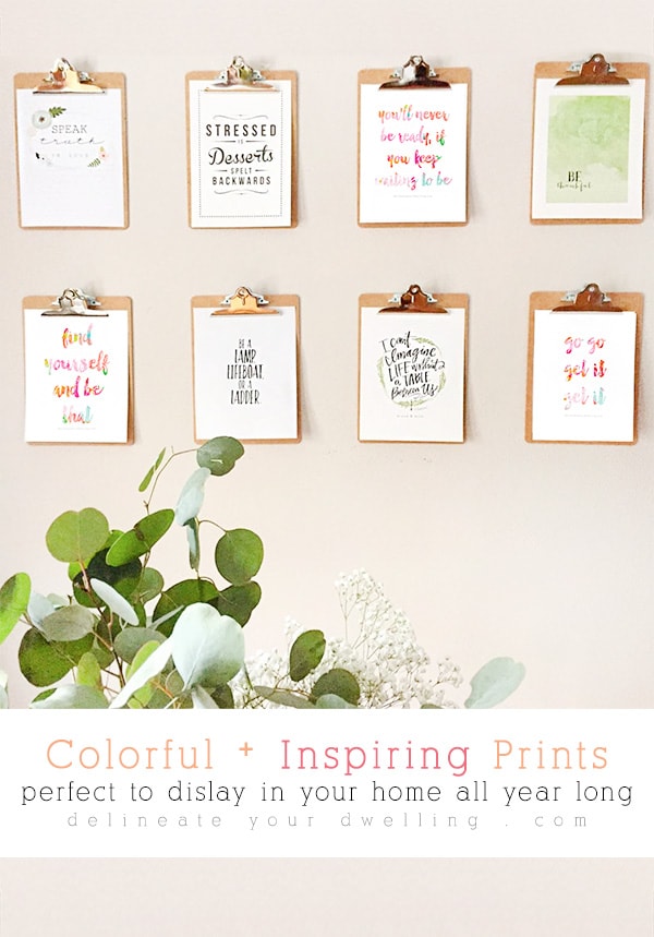 Colorful Inspiring Prints, Delineate Your Dwelling