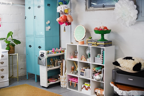 Organize your Craft Room with simple storage and easy tips! Delineate Your Dwelling craft space tour