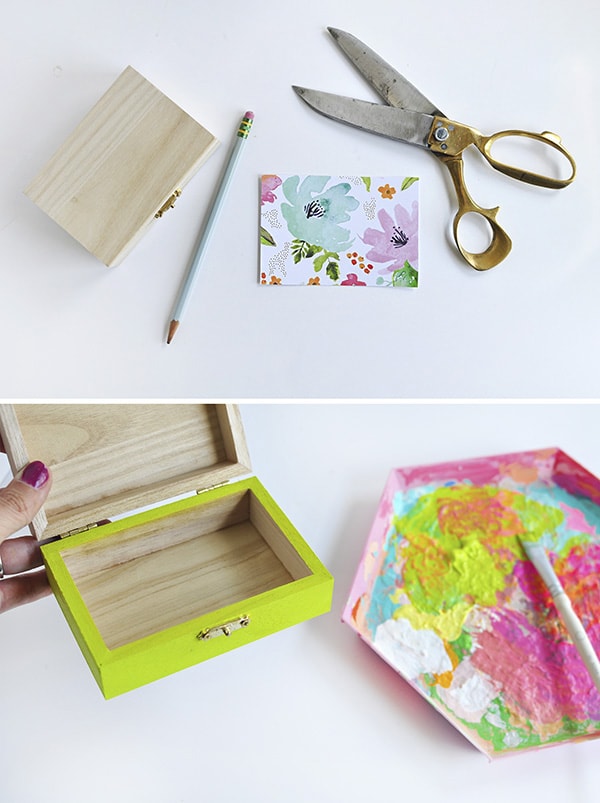 Crafting Steps DIY Floral Painted Box Steps