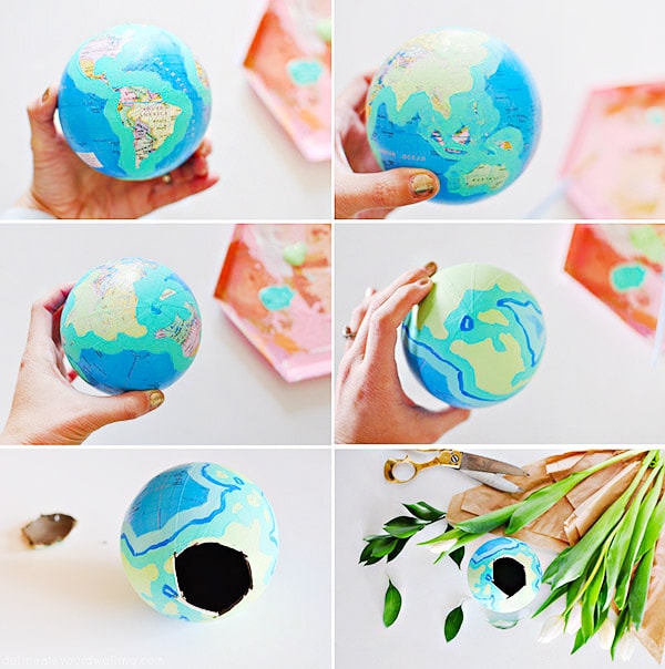 Crafting Steps Globe Flower Vase steps