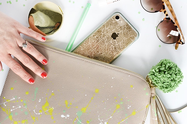 Paint Splattered Clutch