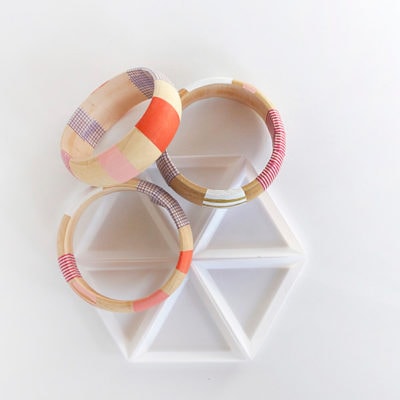 DIY Striped Washi Tape Bangles