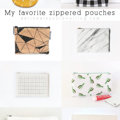 Favorite Zippered Etsy Pouches, Delineate Your Dwelling