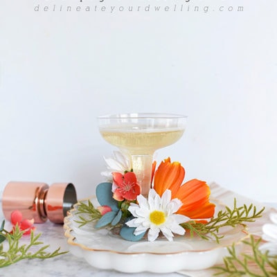 Clever and Inexpensive Faux Floral Champagne Saucer Glasses, Delineate Your Dwelling