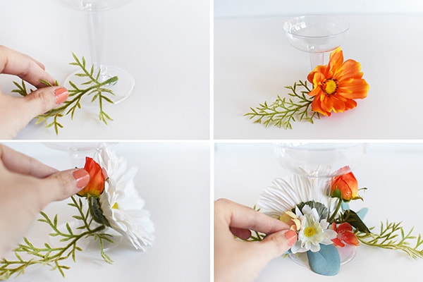 Floral Drinking Glasses steps