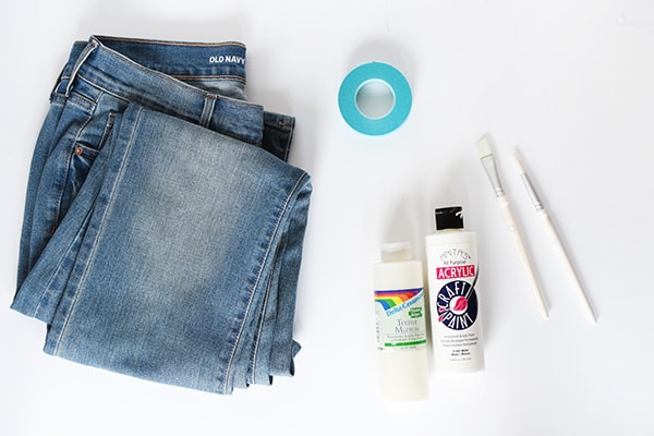 White Paint Splatter Jeans supplies