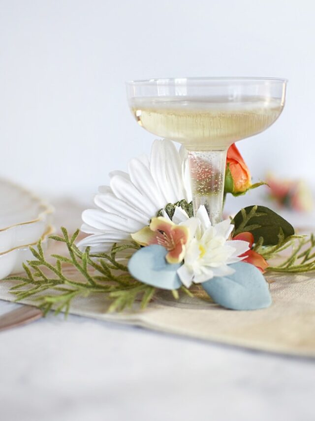 MAKE Floral Champagne Flutes Delineate Your Dwelling