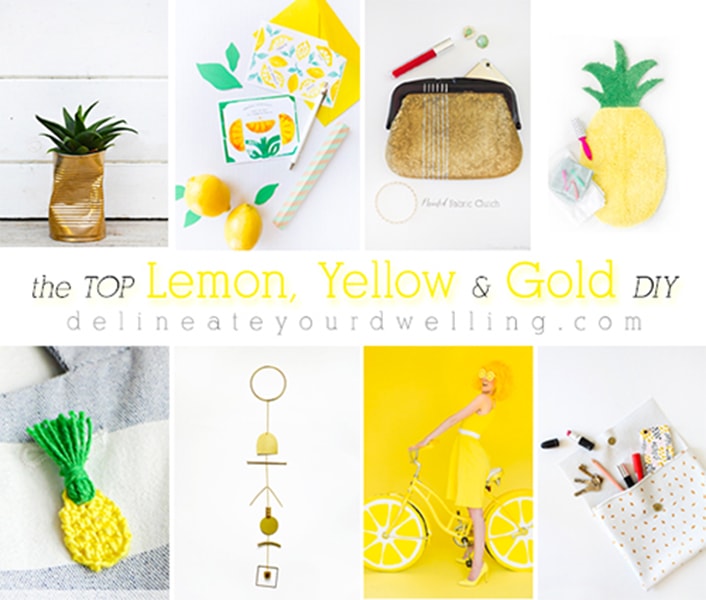 The Top Lemon, Yellow and Gold DIY Crafts