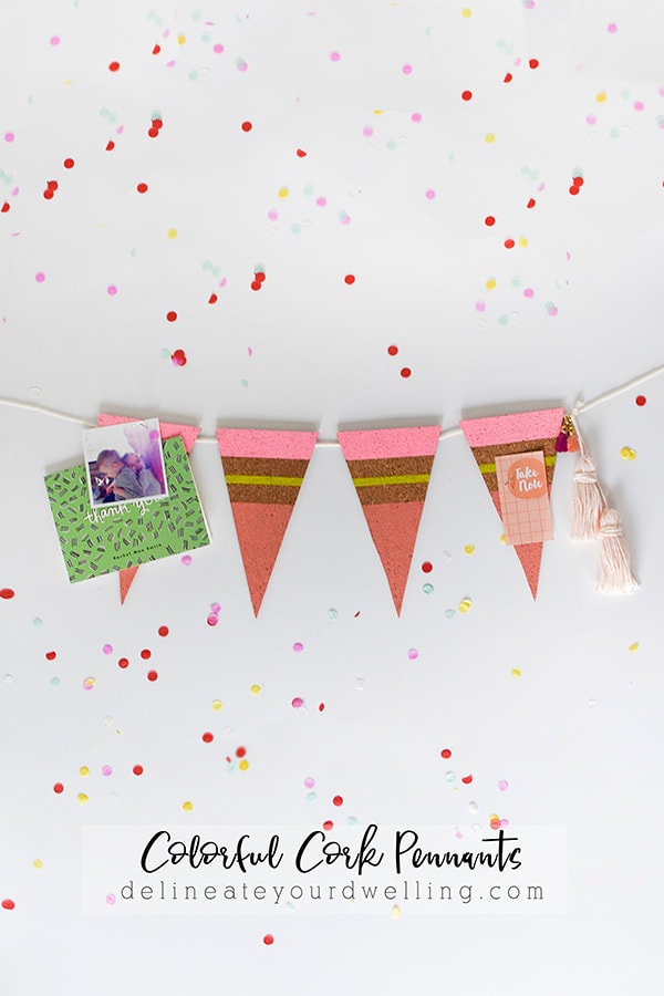 DIY Colorful Cork Pennants