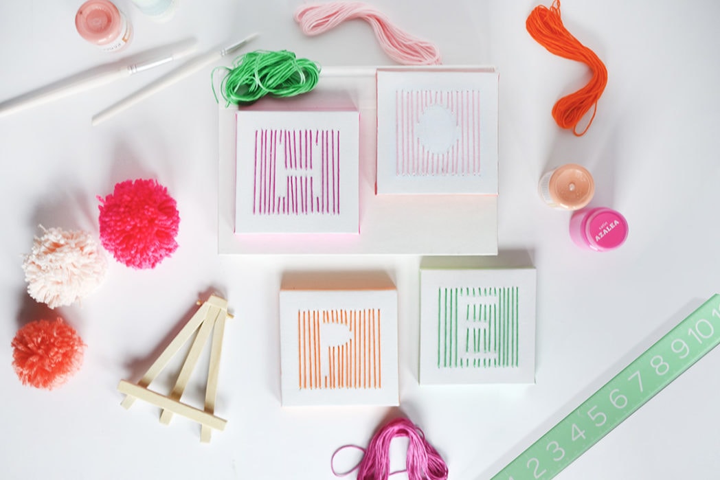 Colorful Embroidered DIY Canvas Delineate Your Dwelling