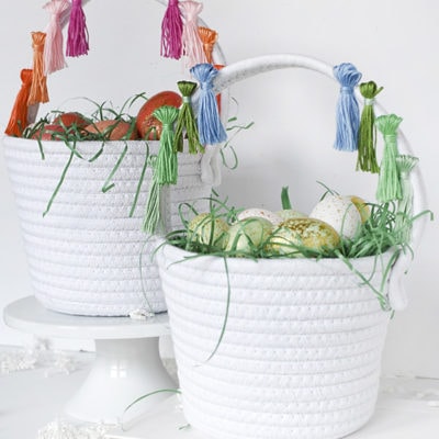 DIY Tassel Easter Egg Basket