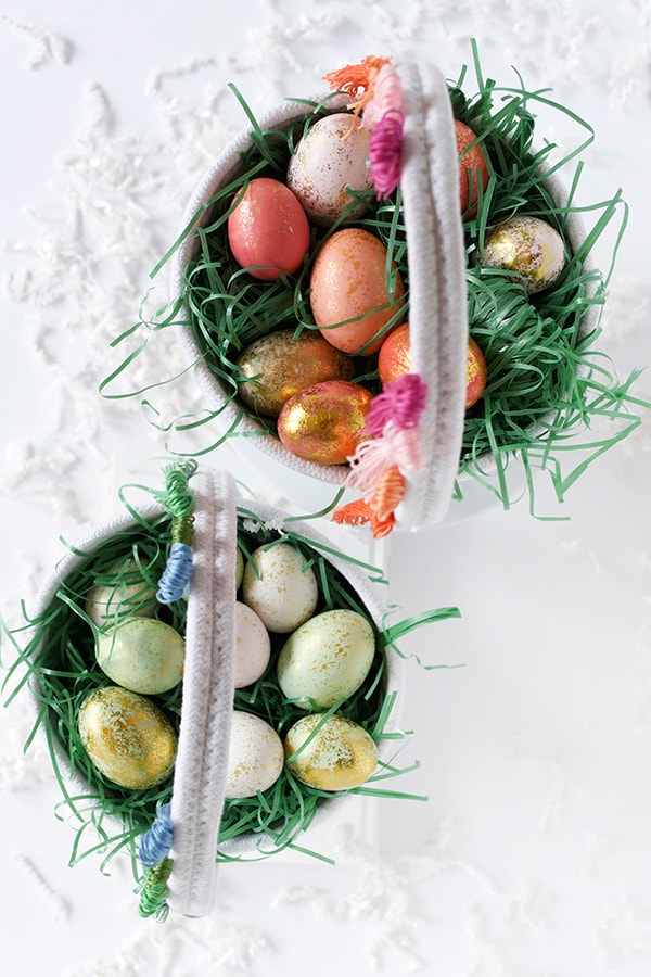 First, learn how to make tassels using Embroidery Floss. Then apply those tassels to any type of basket, making a simple and fun DIY Tassel Easter Basket for Easter this year! Delineate Your Dwelling #easterbasketDIY #tasselbasket #DIYEasterBasket #DIYEaster