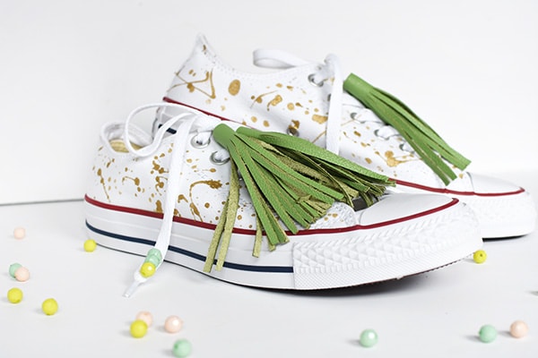 DIY Green Tassel Chuck Taylor Tennis Shoes, Delineate Your Dwelling