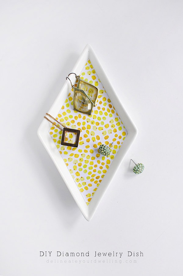 Yellow DIY-Diamond-Jewelry-Dish