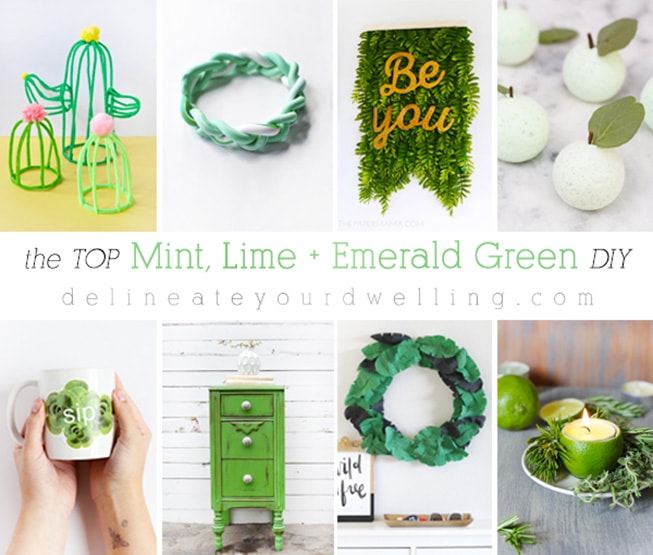 1 Mint, Lime and Emerald Green DIY crafts