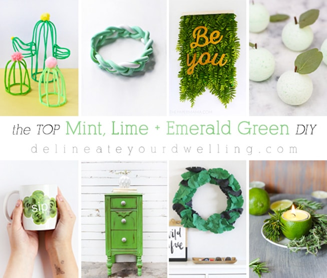 The Top Mint, Lime and Emerald Green DIY Crafts