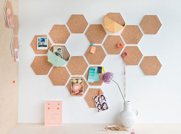 Cork hexagon board
