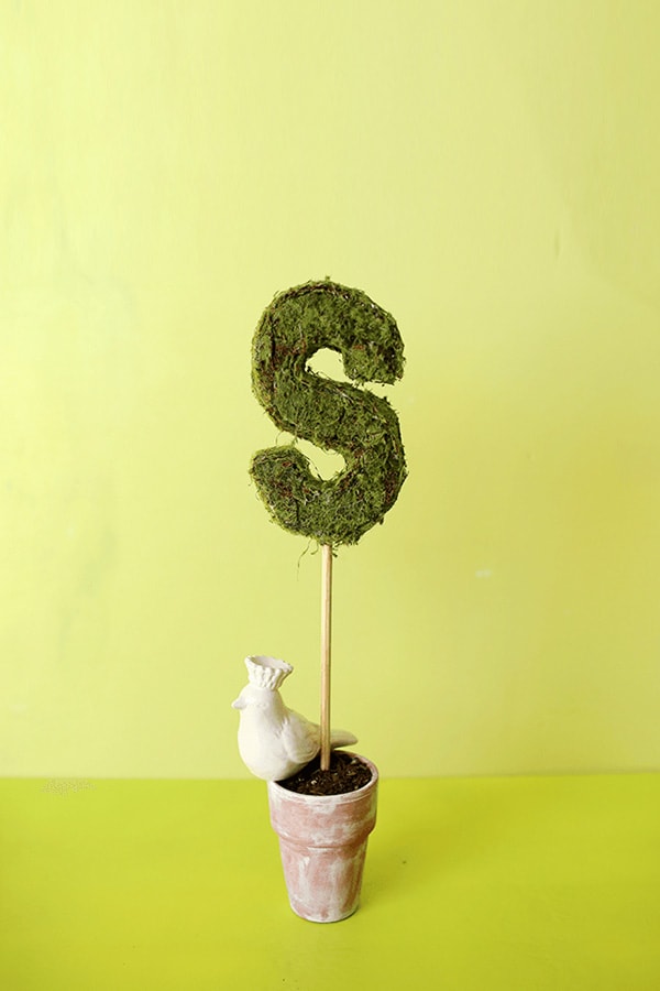 DIY-Monogram-Topiary-green