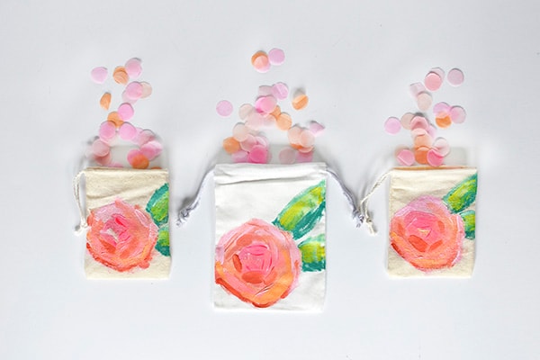 Easy to paint and lovely to use, Mini Peony Painted Bags - Delineate Your Dwelling