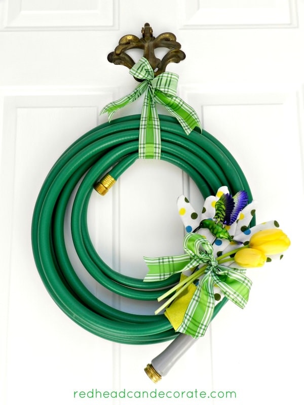 green hose wreath