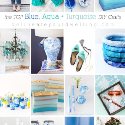 Stunningly gorgeous Blue, Aqua and Turquoise DIY crafts! Including jeans, posts, candles and shoes... a little bit of everything! Delineate Your Dwelling