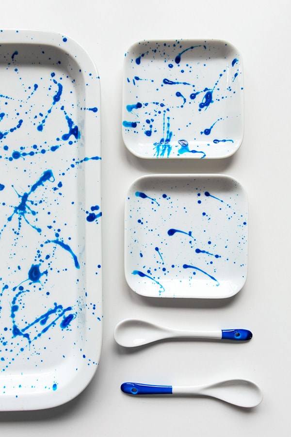 blue dish set