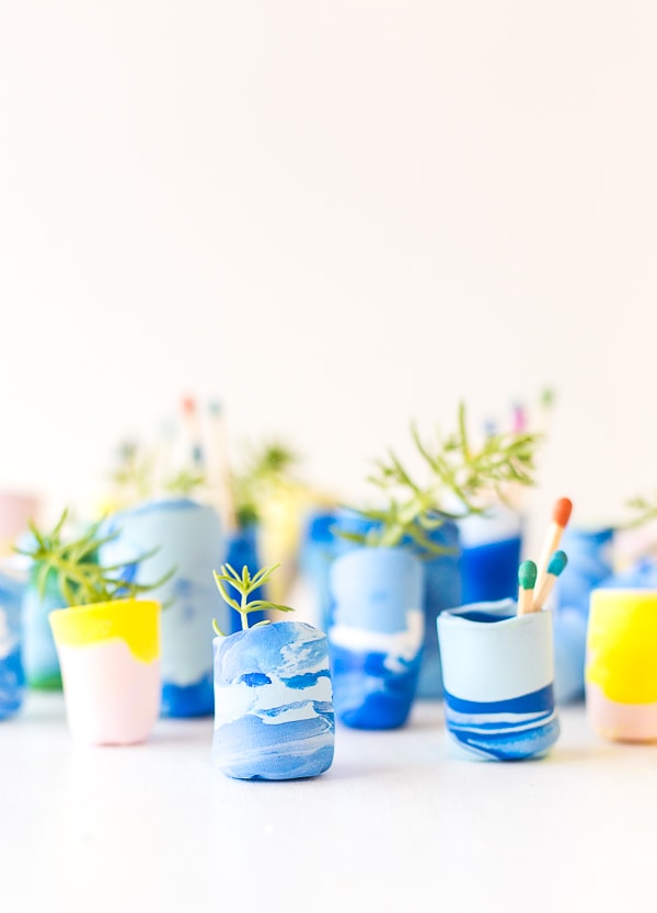 blue how-to-make-marbled-mini-planters-diy-clay