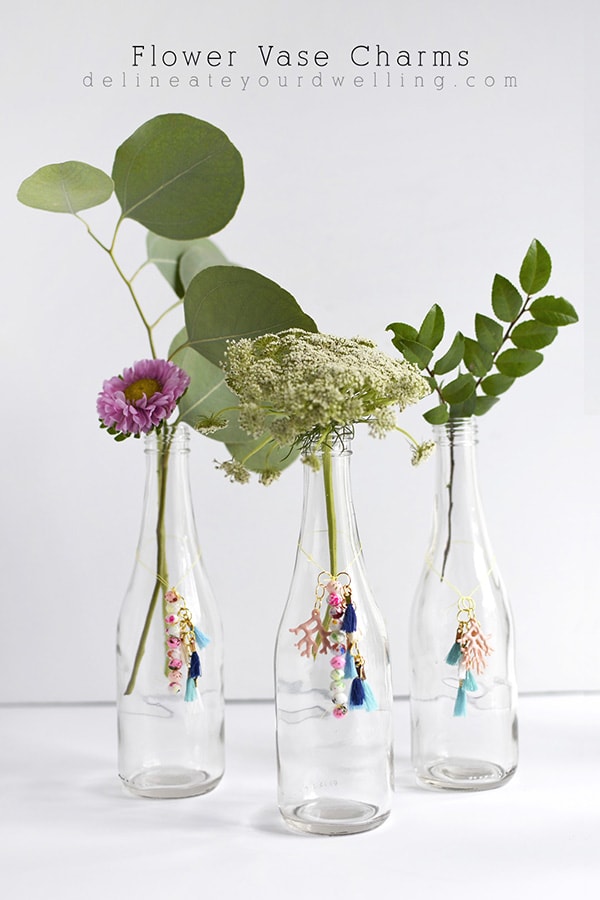 Easy to make and fun to use! Tassel DIY Charm Flower vases. Delineate Your Dwelling