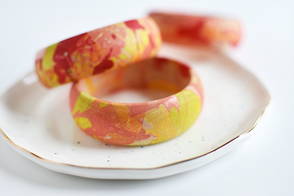 Colorful wooden bracelets