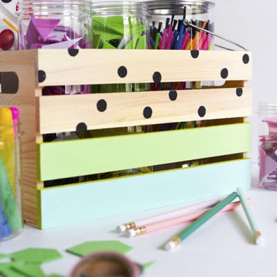 Create a DIY Kids Art Supply Crate to keep all that creativity organized and easy to use! Delineate Your Dwelling