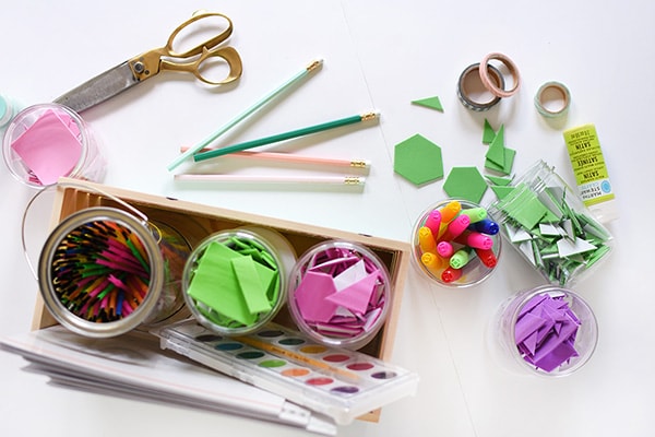 Create a DIY Kids Art Supply Crate to keep all that creativity organized and easy to use! Delineate Your Dwelling