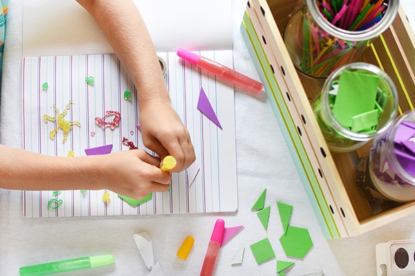 Create a DIY Kids Art Supply Crate to keep all that creativity organized and easy to use! Delineate Your Dwelling