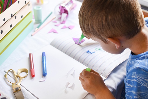 Create a DIY Kids Art Supply Crate to keep all that creativity organized and easy to use! Delineate Your Dwelling