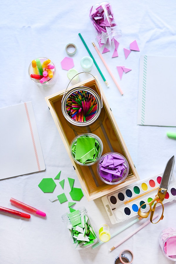 Create a DIY Kids Art Supply Crate to keep all that creativity organized and easy to use! Delineate Your Dwelling