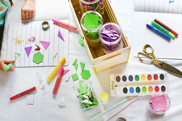 Create a DIY Kids Art Supply Crate to keep all that creativity organized and easy to use! Delineate Your Dwelling