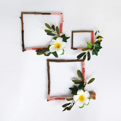 1 Yarn Wrapped Twig Wreath