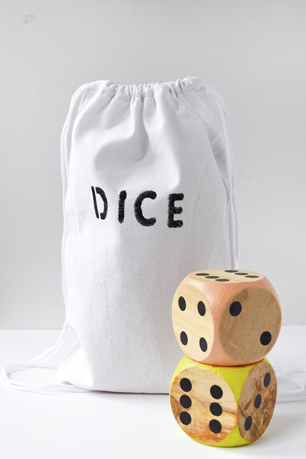 Dice and outdoor bag