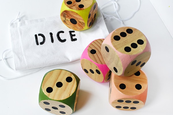 Such fun to play with these Large DIY Colorful Dice! #dice #game Delineate Your Dwelling
