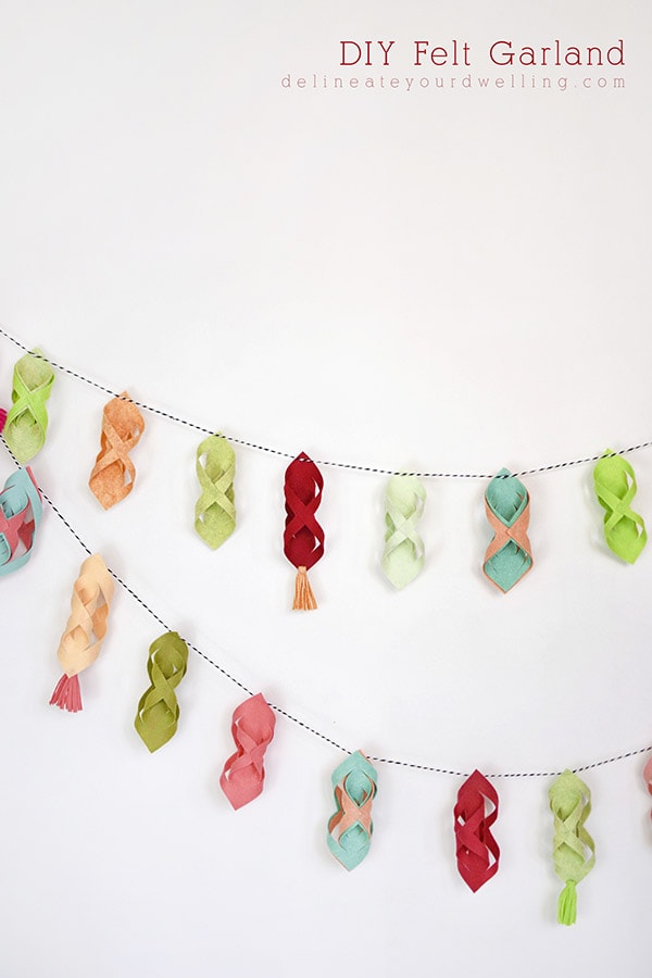 Simple to make DIY Felt Garland, Delineate Your Dwelling