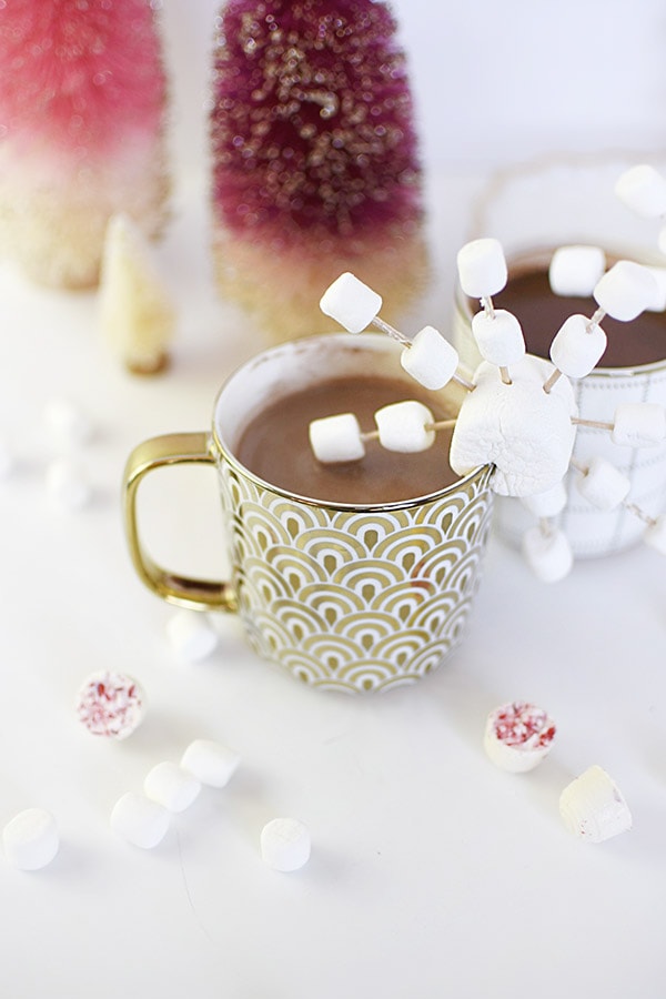 Hot Chocolate Marshmallow Snowflakes