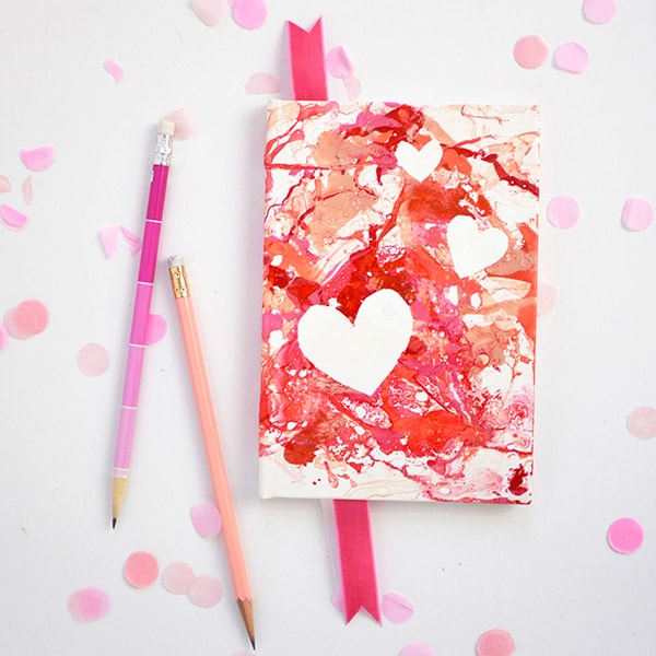 Marbled Heart Notebook